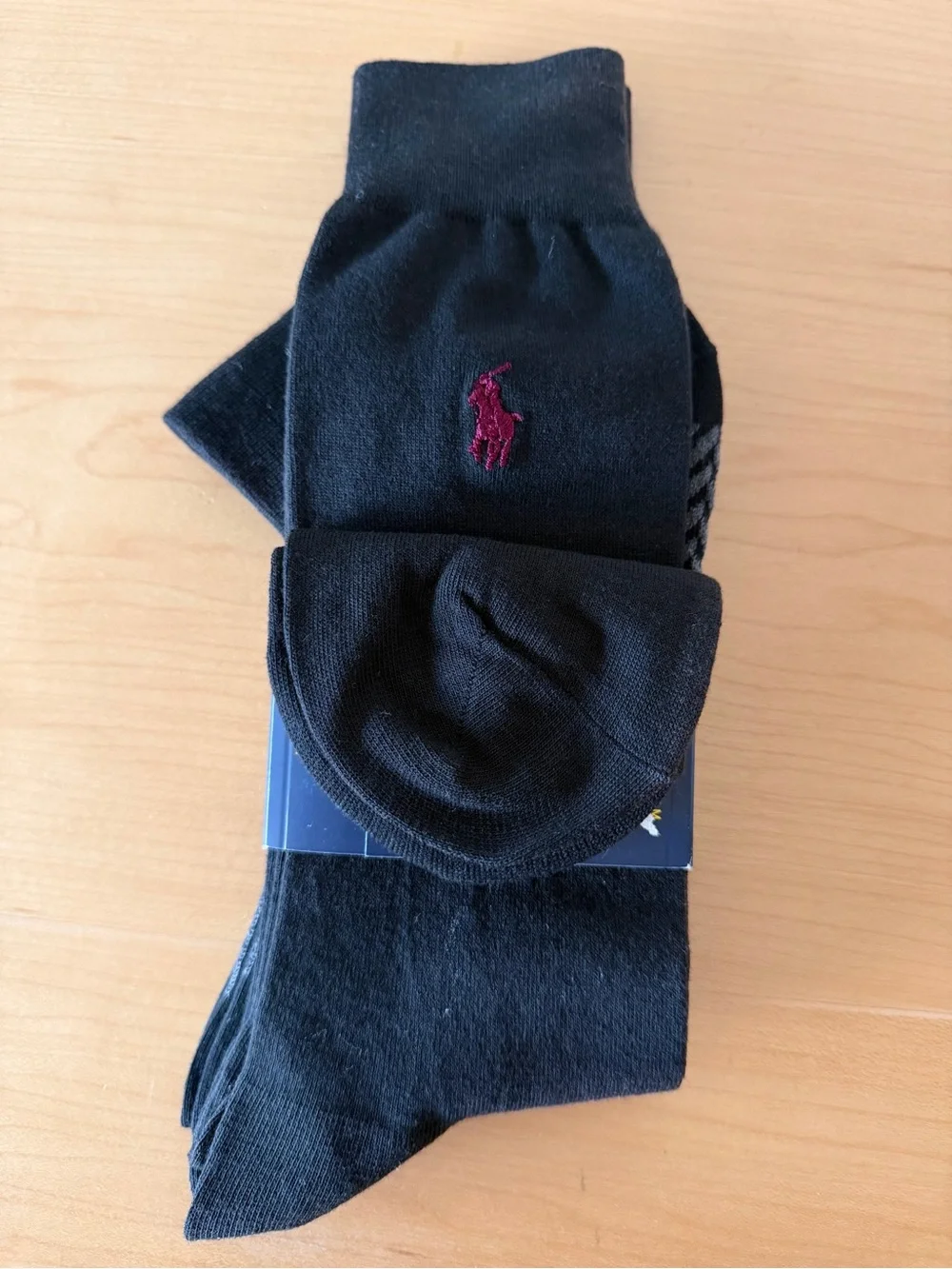 Polo Ralph Lauren Herringbone Gray Black 2-Pack Socks, 4 Pairs Total